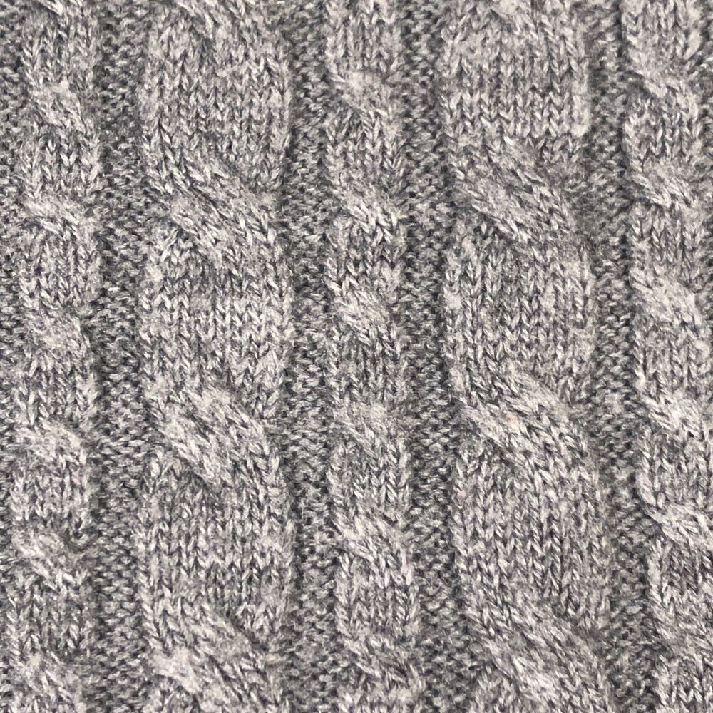 NYC Cable Knit Sweater Womens Size XL Gray Old Money Quiet Luxury Cottagecore‎ - Picture 4 of 8